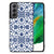 Samsung Galaxy S21FE Bloemen Hoesje Flower Blue