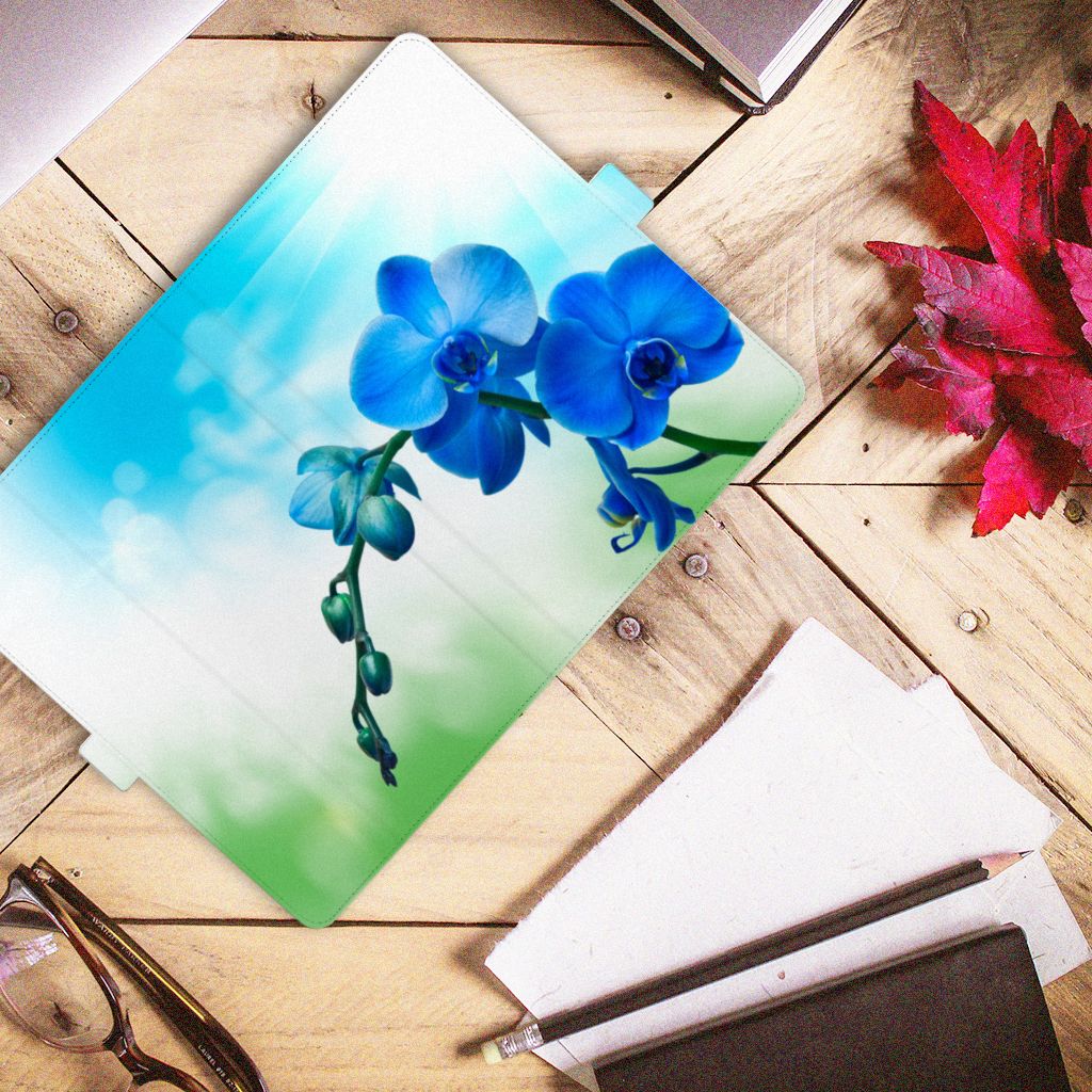 Lenovo Tab M10 Plus 3rd Gen 10.6 inch Tablet Cover Orchidee Blauw - Cadeau voor je Moeder