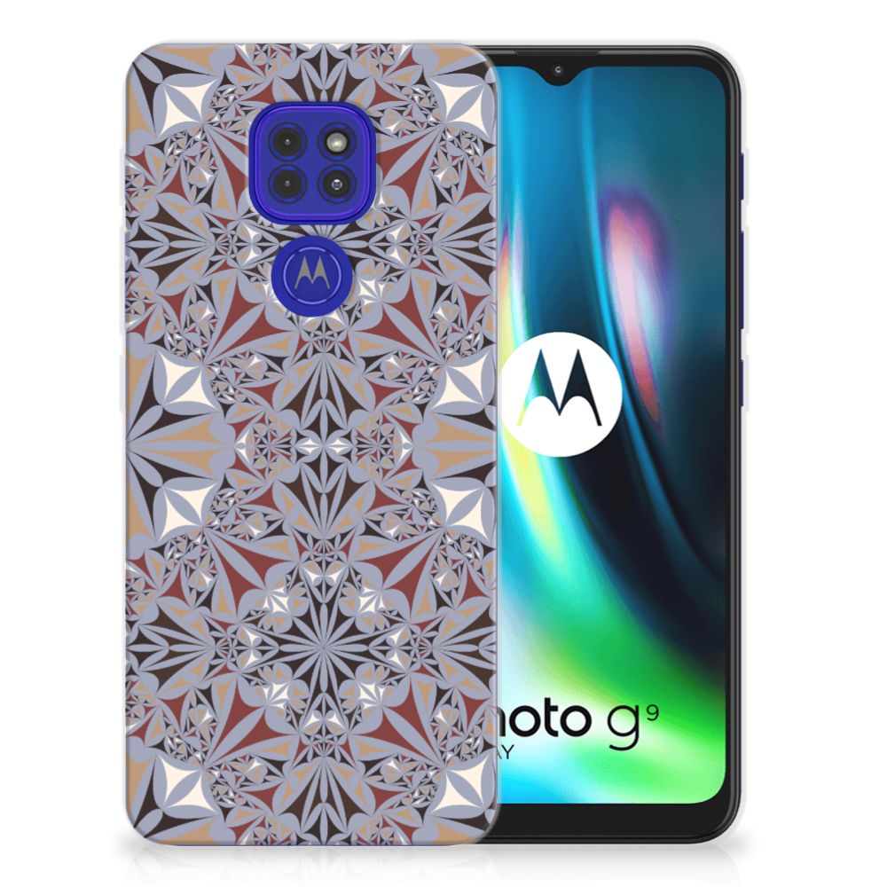 Motorola Moto G9 Play | E7 Plus TPU Siliconen Hoesje Flower Tiles B2C Telecom