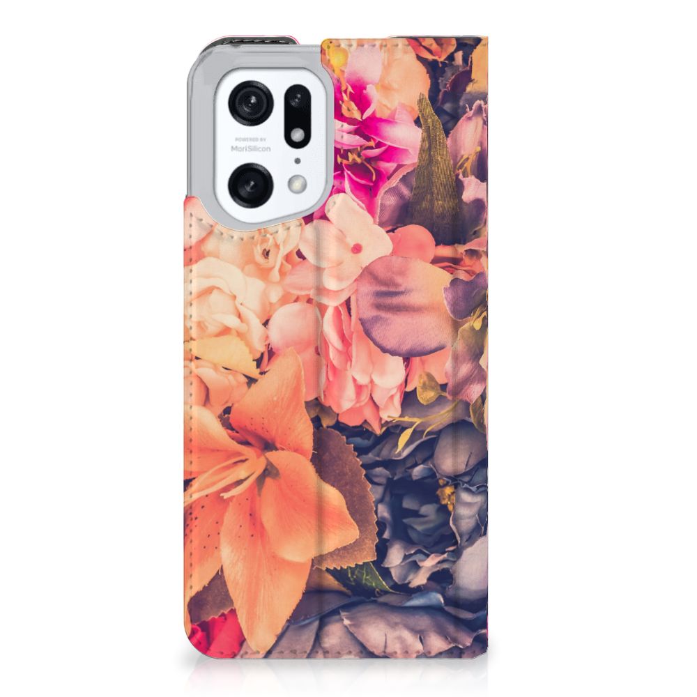 OPPO Find X5 Pro Smart Cover Bosje Bloemen - B2C Telecom