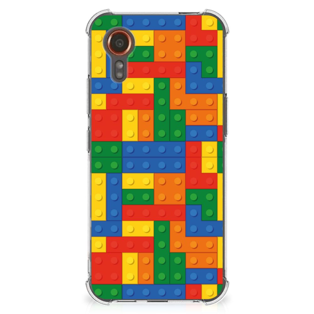 Samsung Galaxy Xcover 7 Doorzichtige Silicone Hoesje Blokken