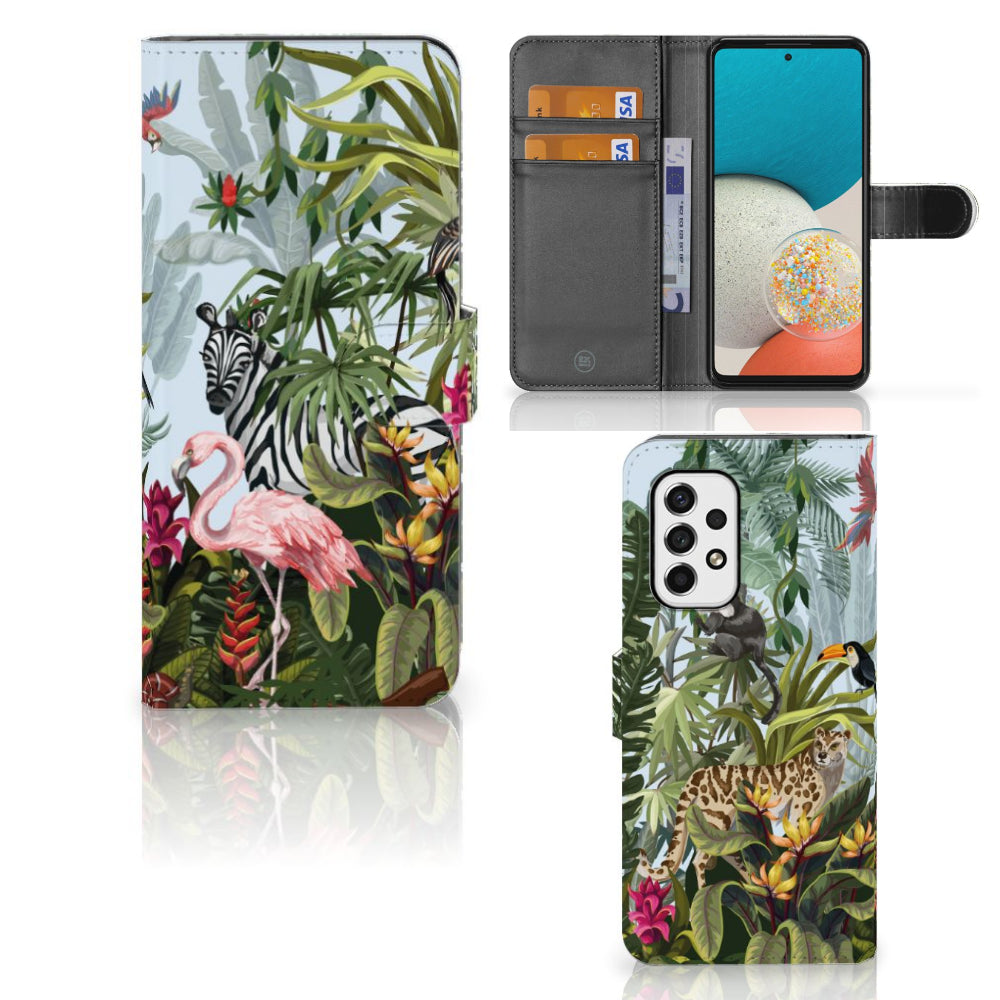 Telefoonhoesje met Pasjes voor Samsung Galaxy A53 Jungle