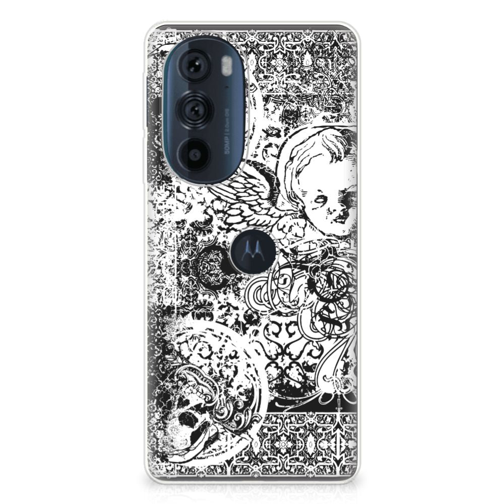 Silicone Back Case Motorola Edge 30 Pro Skulls Angel B2C Telecom