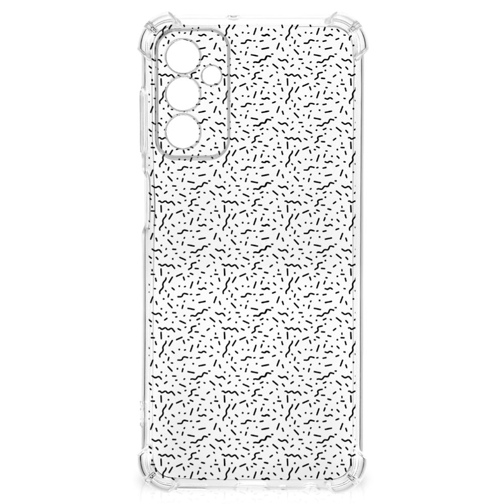 Samsung Galaxy M13 4G | M23 Doorzichtige Silicone Hoesje Stripes Dots B2C Telecom