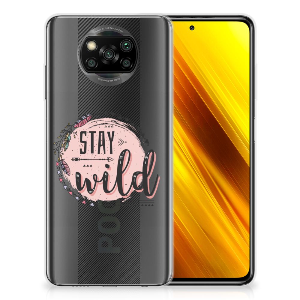 Xiaomi Poco X3 | Poco X3 Pro Telefoonhoesje met Naam Boho Stay Wild