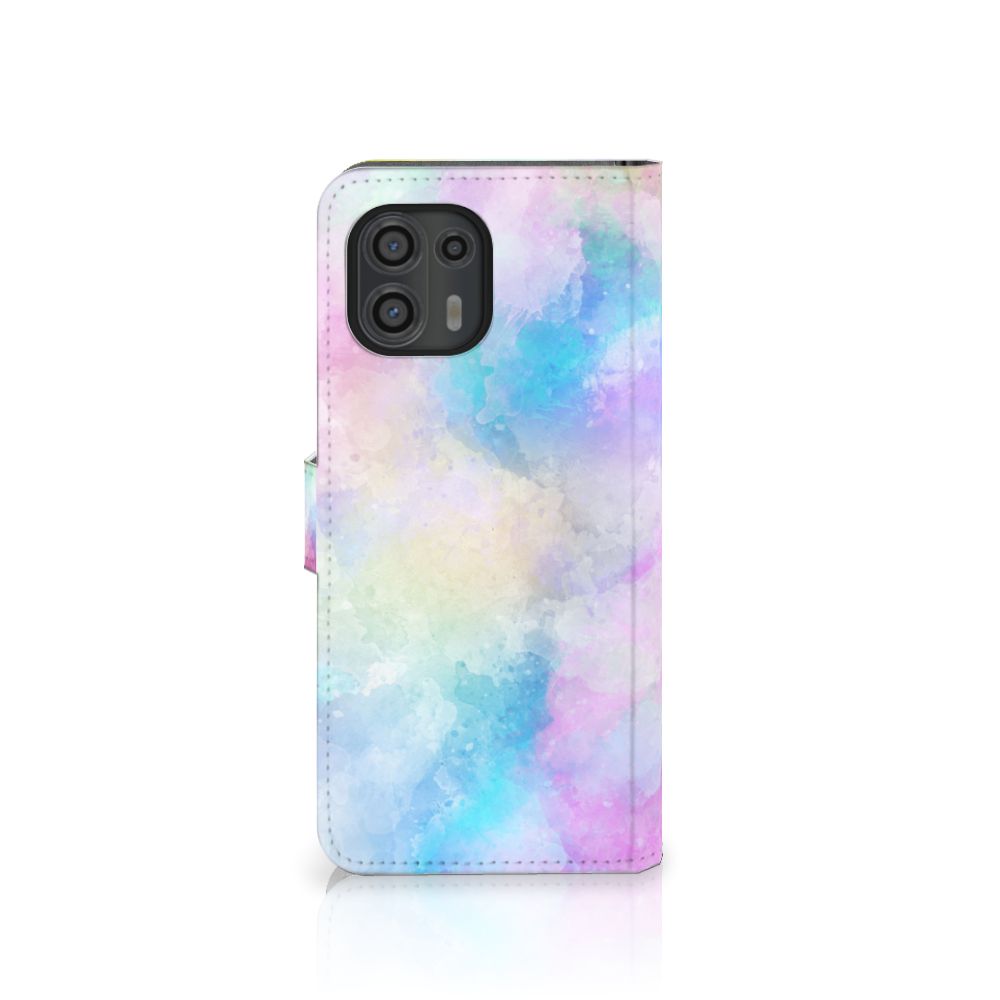 Hoesje Motorola Edge 20 Lite Watercolor Light met pastelkleuren en unieke watercolor uitstraling.