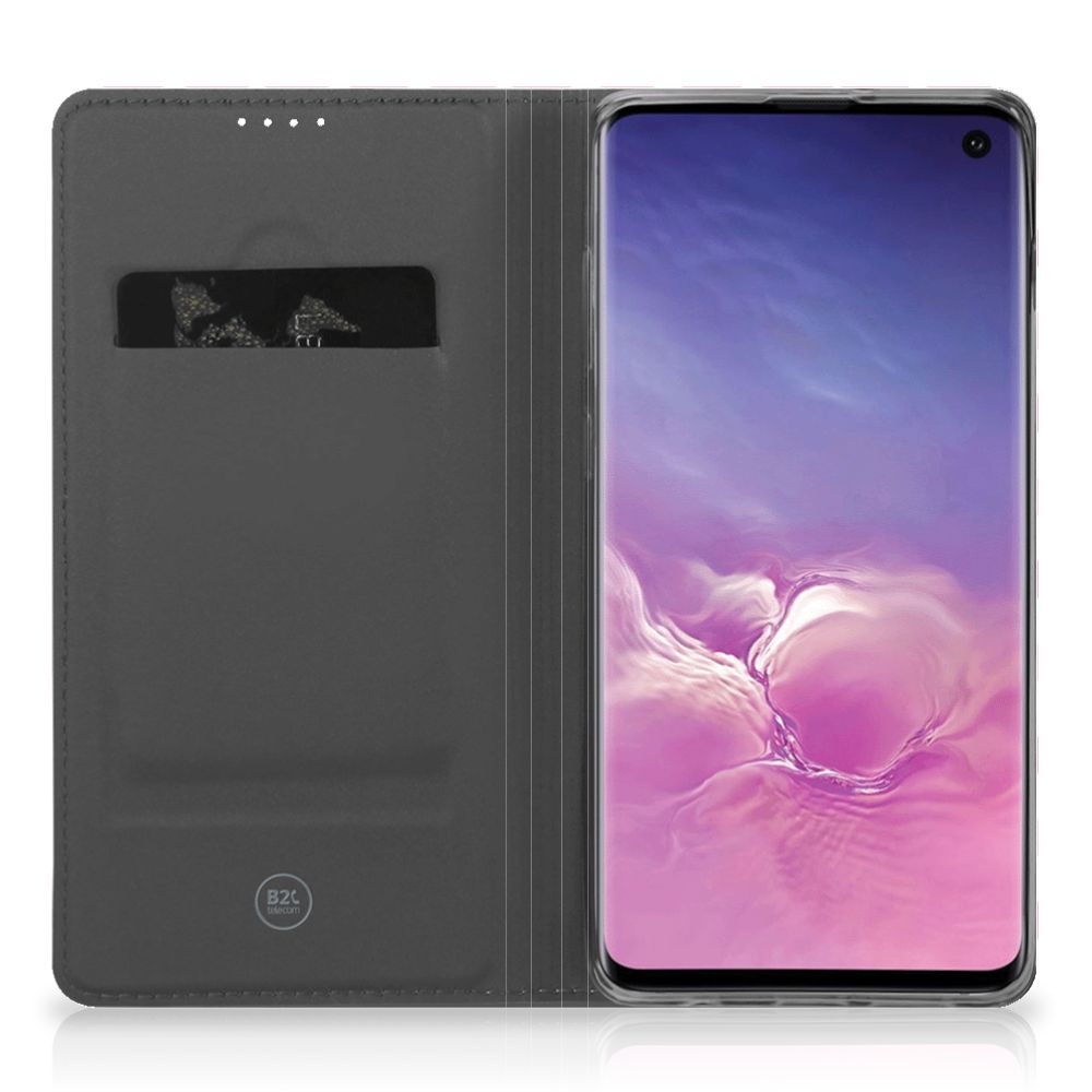 Samsung Galaxy S10 Hoesje met Magneet Waves Roze