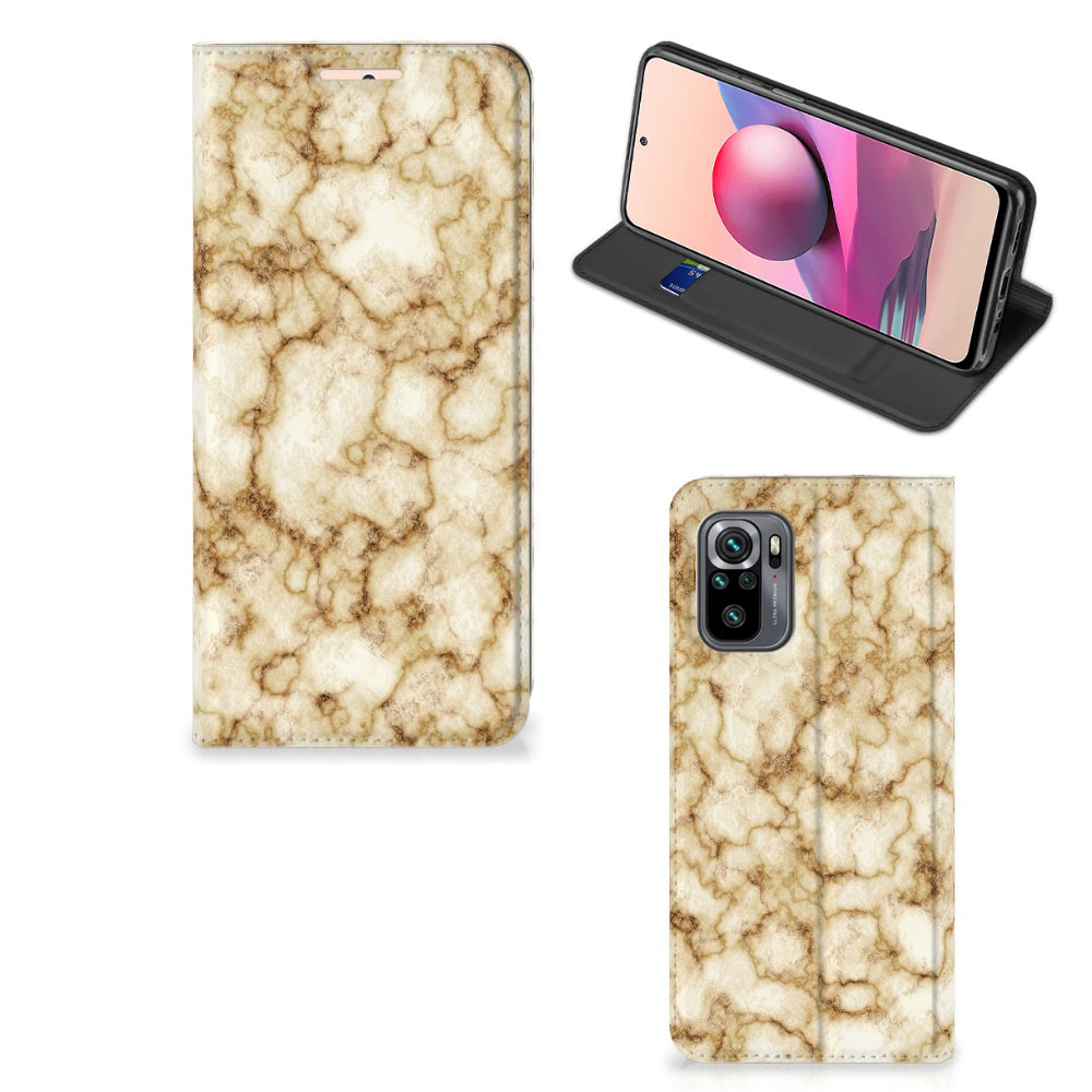 Xiaomi Redmi Note 10 4G | 10S | Poco M5s Standcase Marmer Goud