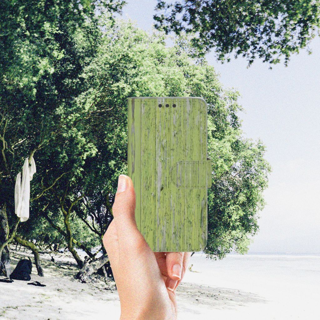 Microsoft Lumia 650 Book Style Case Green Wood
