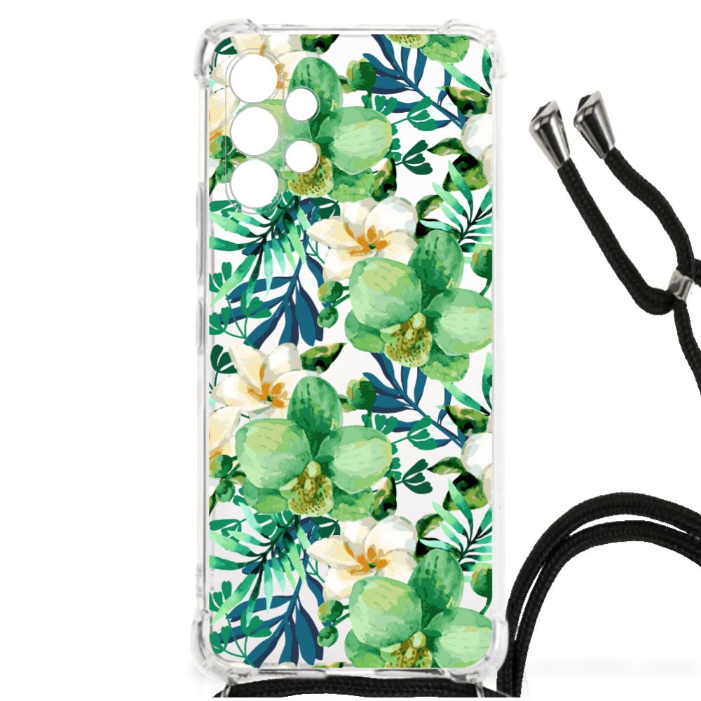 Samsung Galaxy A13 4G Case Orchidee Groen