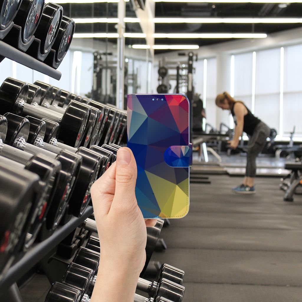 Huawei Y5 (2019) Book Case Polygon Dark