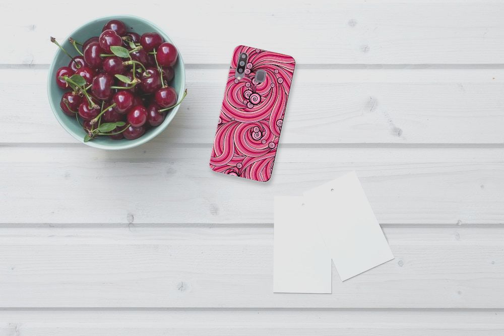 Samsung Galaxy M30 Hoesje maken Swirl Pink