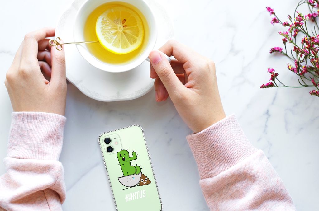 iPhone 12 Mini Stevig Bumper Hoesje Cactus Poo B2C Telecom