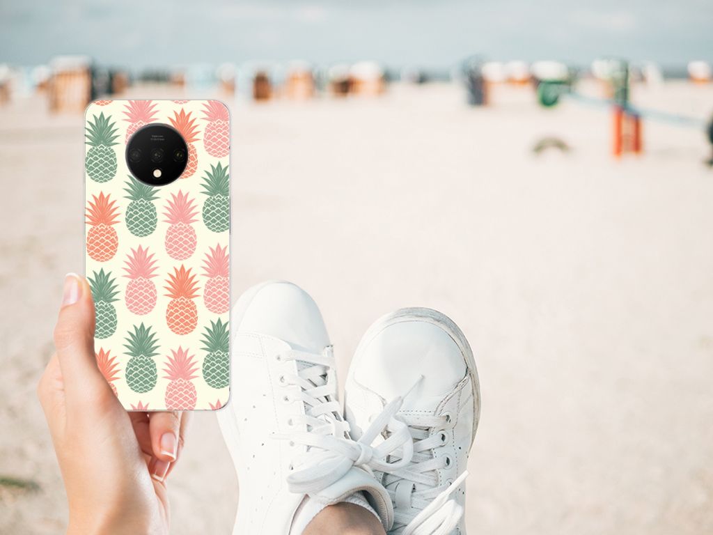 OnePlus 7T Siliconen Case Ananas