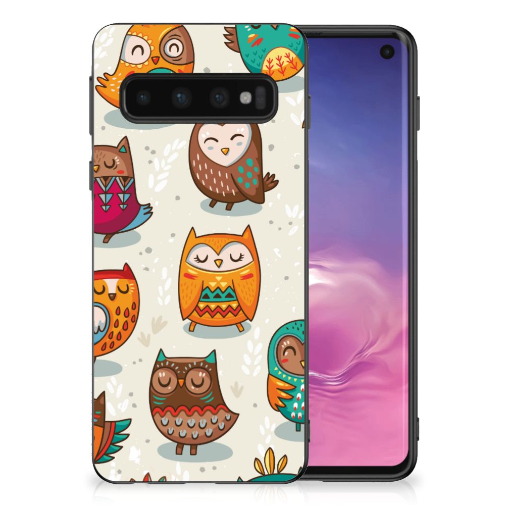 Samsung Galaxy S10 Back Cover Vrolijke Uilen B2C Telecom