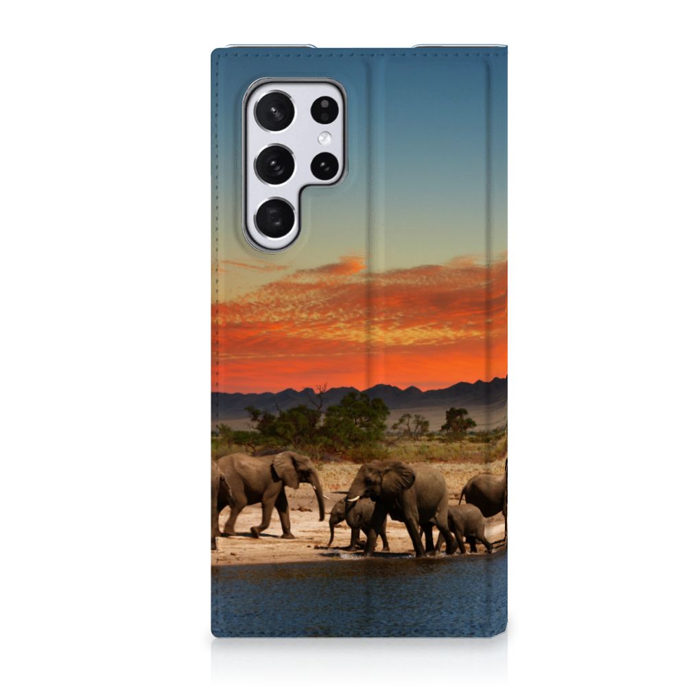 Samsung Galaxy S22 Ultra Hoesje maken Olifanten - B2C Telecom