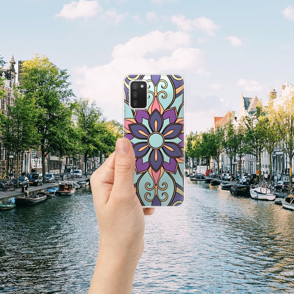 Samsung Galaxy A03S TPU Case Purple Flower B2C Telecom