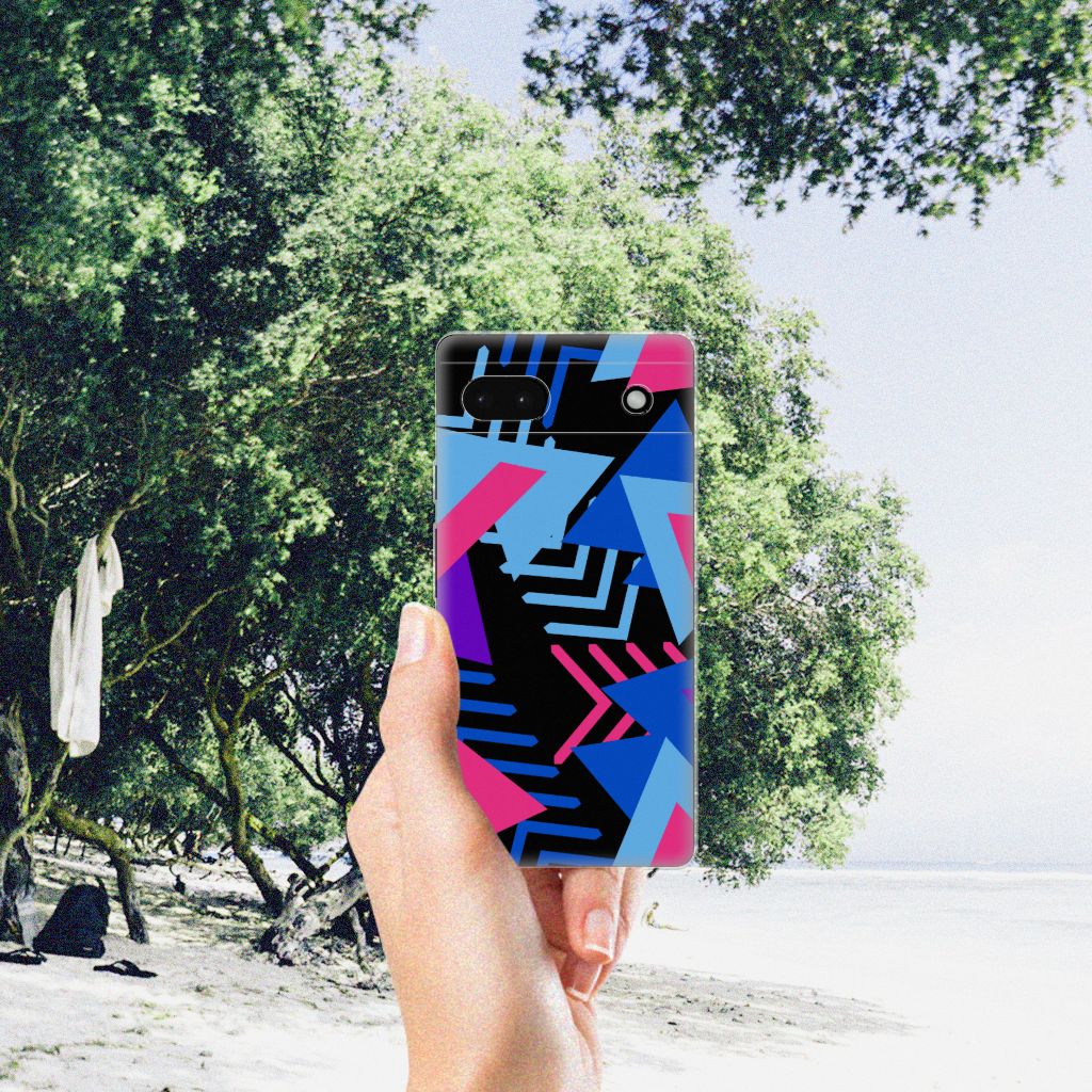 Google Pixel 6A TPU Hoesje Funky Triangle B2C Telecom
