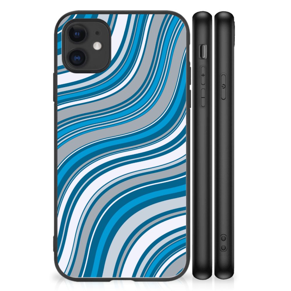 iPhone 11 Back Case Waves Blue B2C Telecom