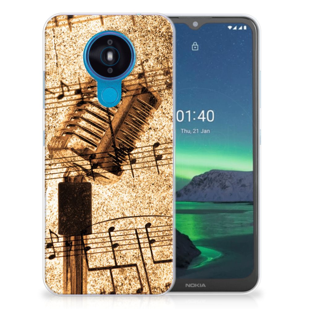 Nokia 1.4 Siliconen Hoesje met foto Bladmuziek