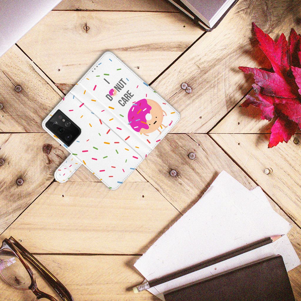 Samsung Galaxy S21 Ultra Book Cover Donut Roze