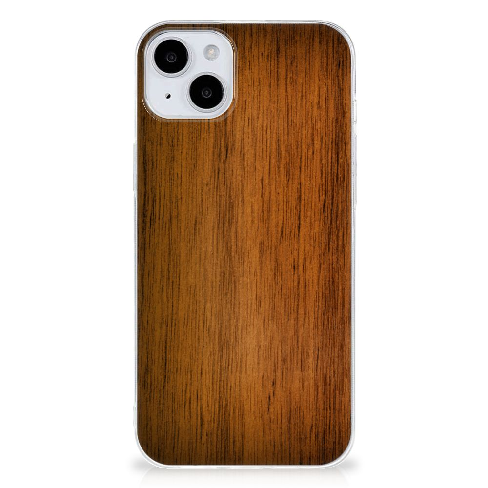 iPhone 15 Bumper Hoesje Donker Hout