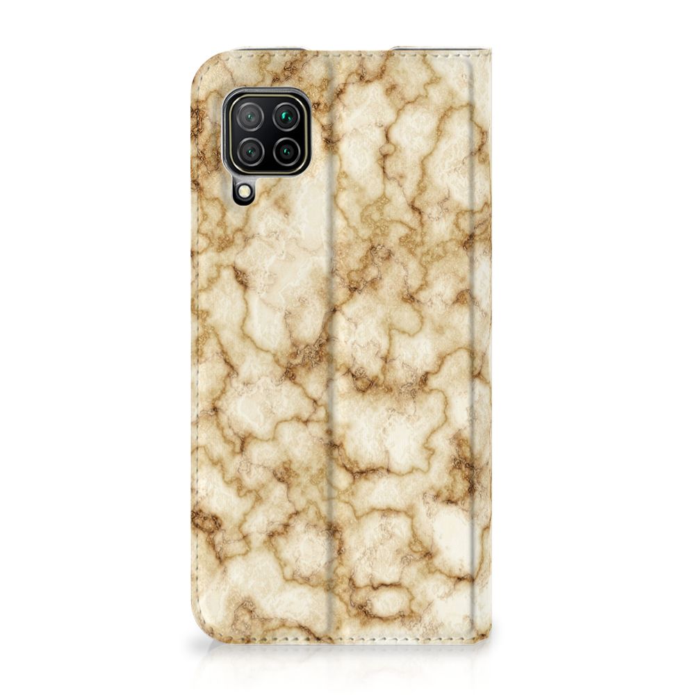 Huawei P40 Lite Standcase Marmer Goud - B2C Telecom