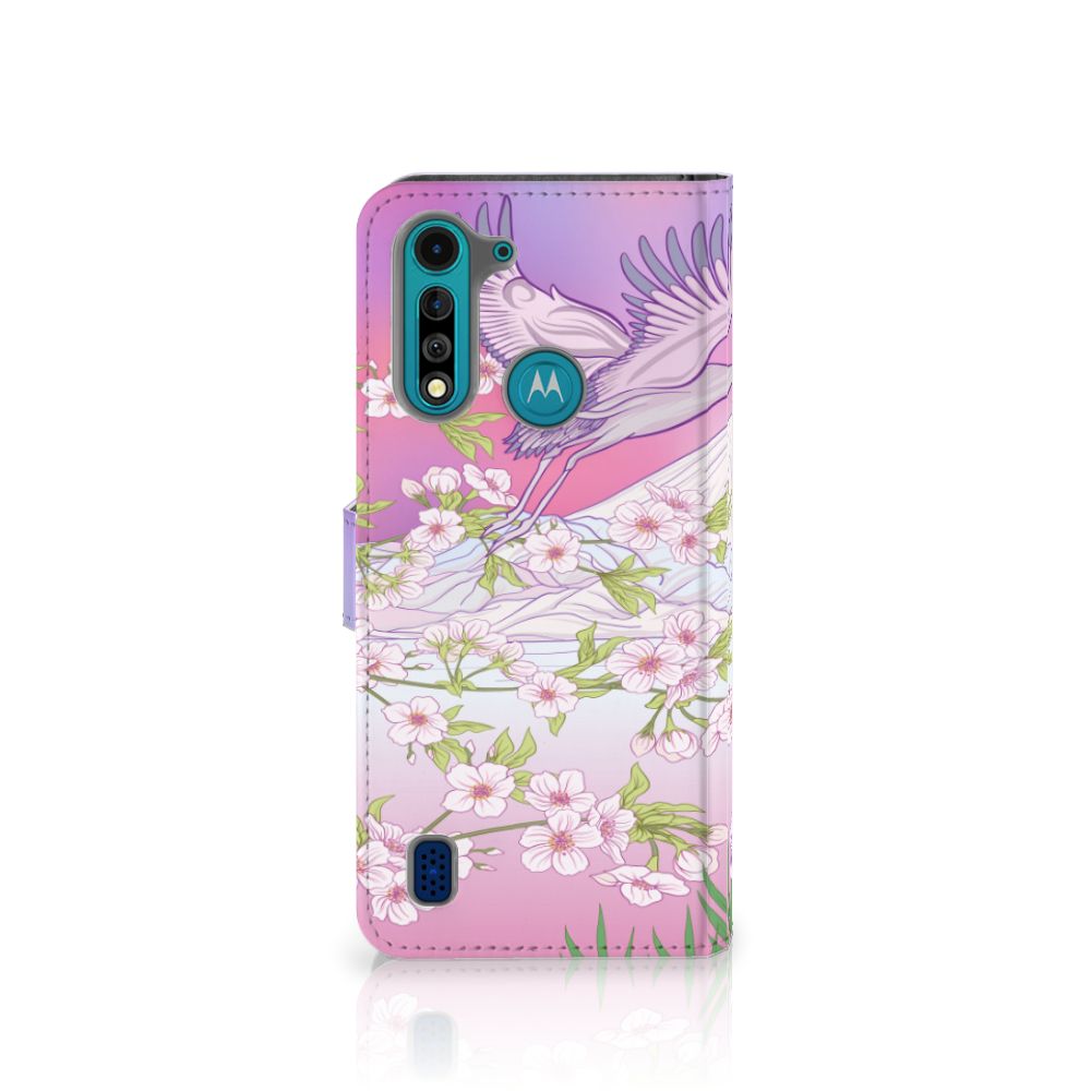 Motorola G8 Power Lite Telefoonhoesje met Pasjes Bird Flying