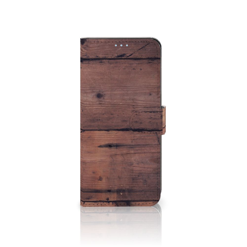 Samsung Galaxy A21s Book Style Case Old Wood