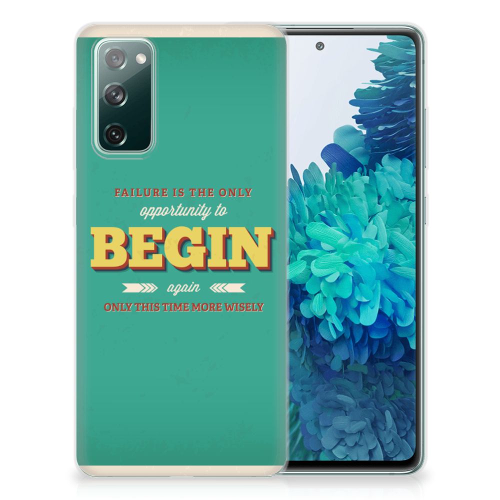 Samsung Galaxy S20 FE Siliconen hoesje met naam Quote Begin B2C Telecom