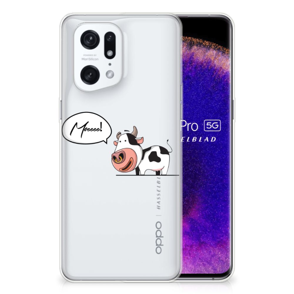 OPPO Find X5 Pro Telefoonhoesje met Naam Cow B2C Telecom