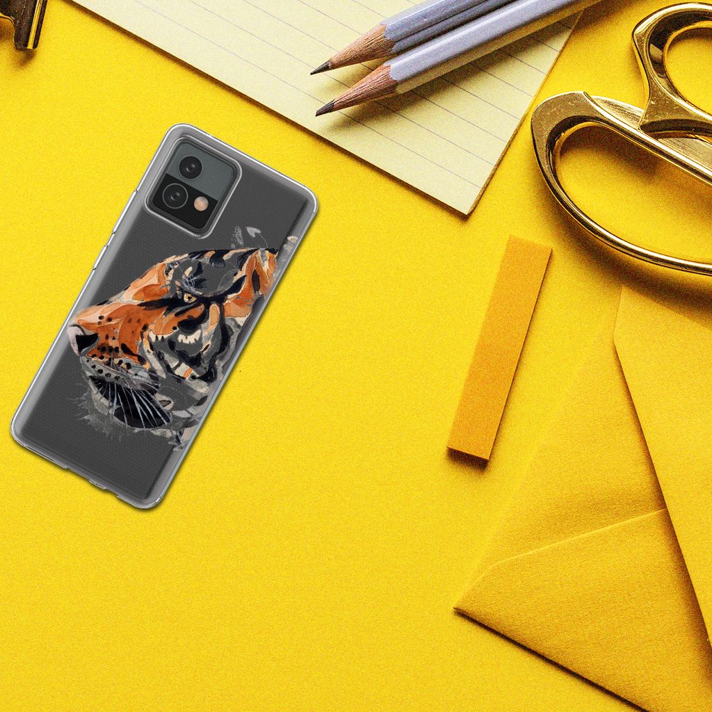 Hoesje maken Motorola Moto G72 Watercolor Tiger B2C Telecom