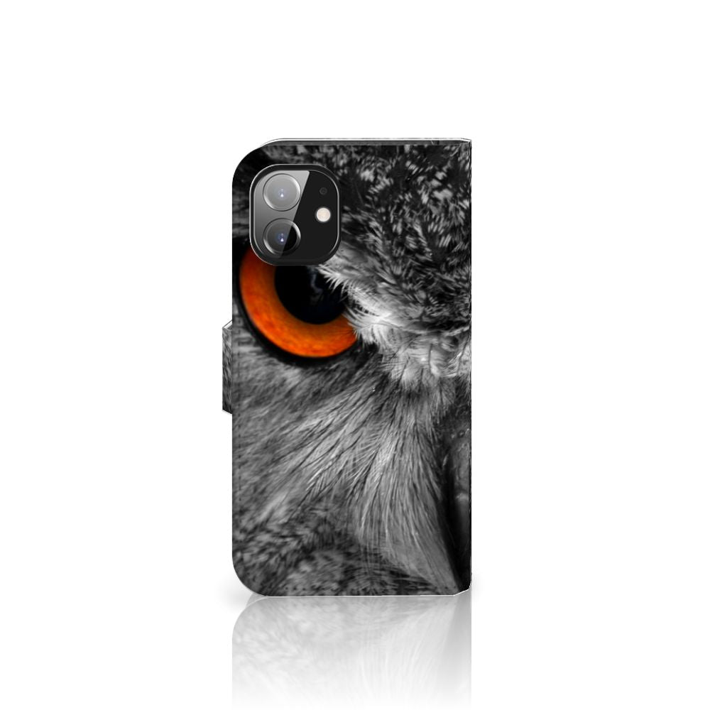 Apple iPhone 12 Mini Telefoonhoesje met Pasjes Uil