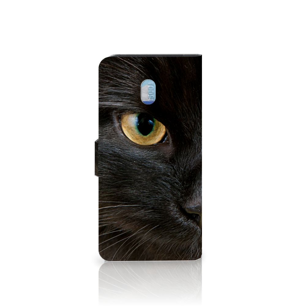 Xiaomi Redmi 8A Telefoonhoesje met Pasjes Zwarte Kat