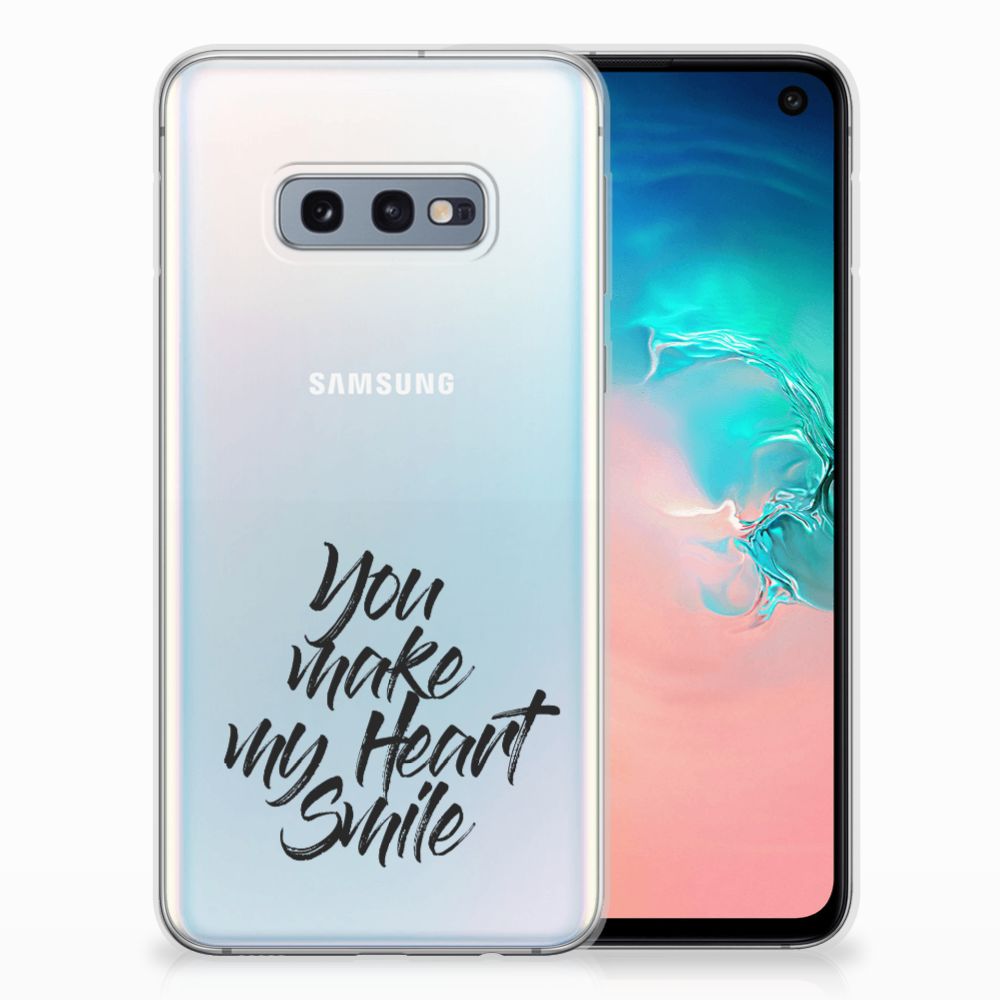 Samsung Galaxy S10e Siliconen hoesje met naam Heart Smile