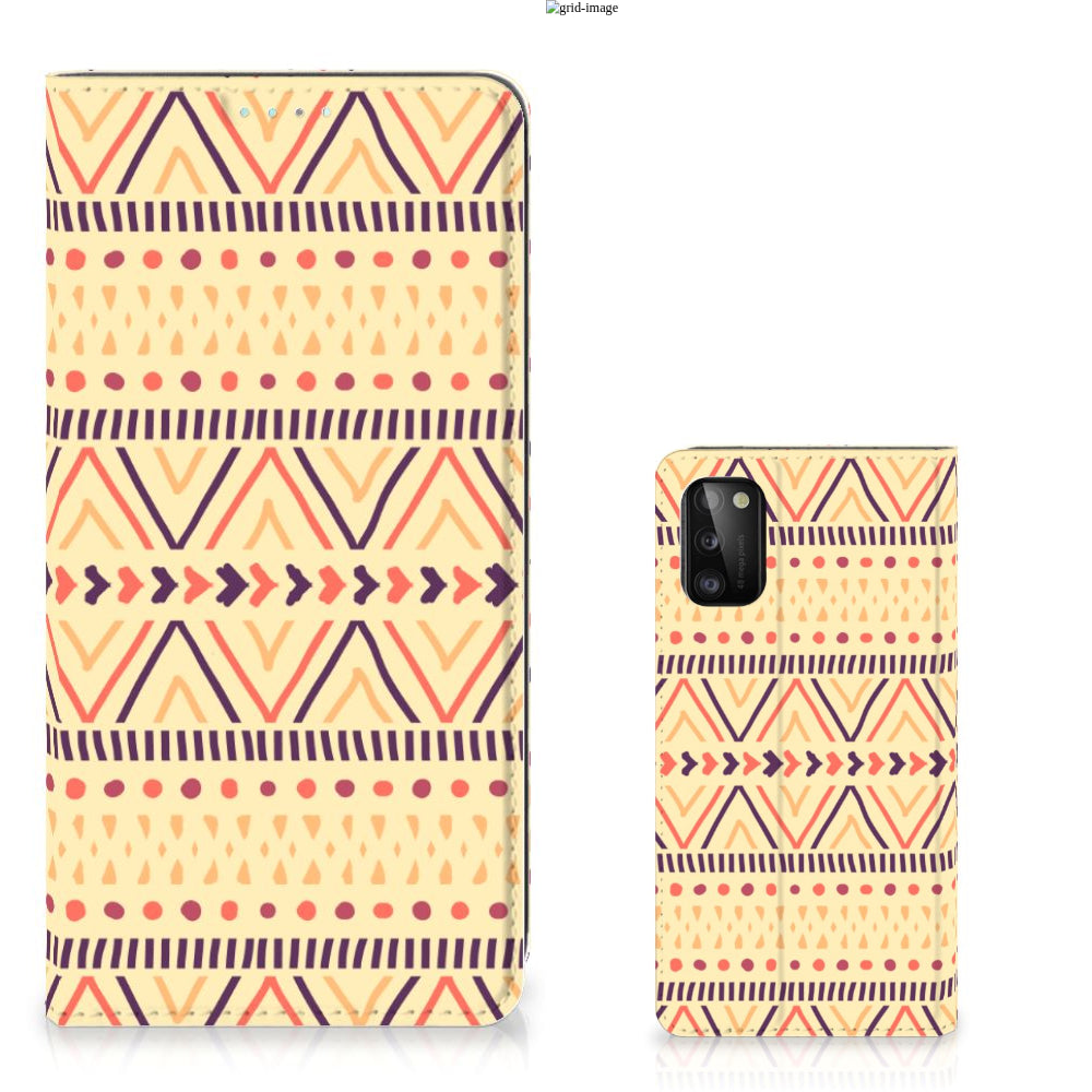 Samsung Galaxy A41 Hoesje met Magneet Aztec Yellow