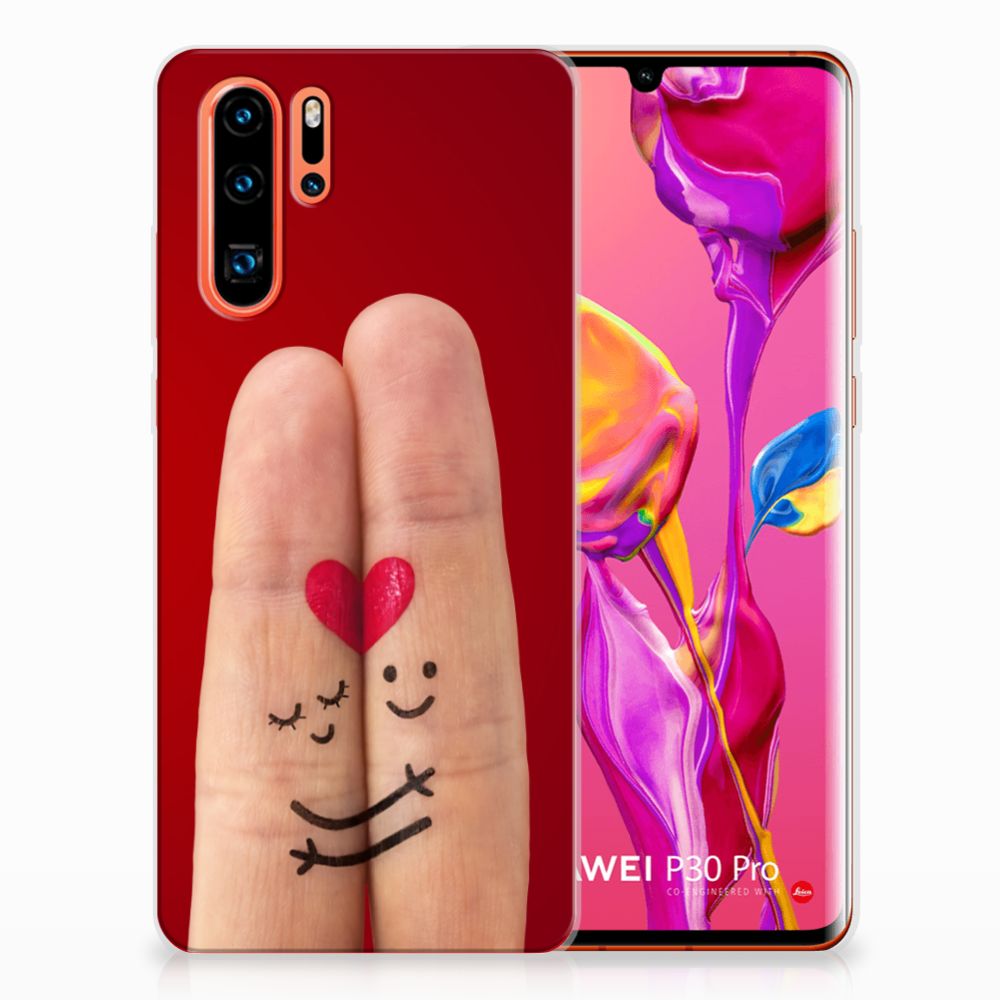 Huawei P30 Pro Silicone Back Cover Liefde - Origineel Romantisch Cadeau