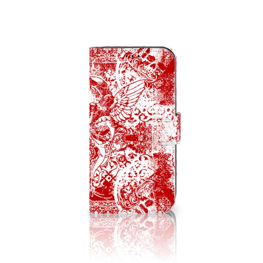 Telefoonhoesje met Naam Apple iPhone 11 Angel Skull Rood