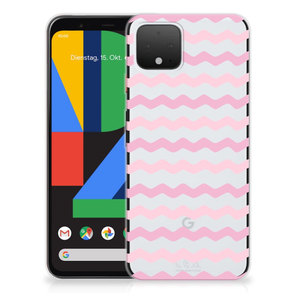 Google Pixel 4 TPU bumper Waves Roze