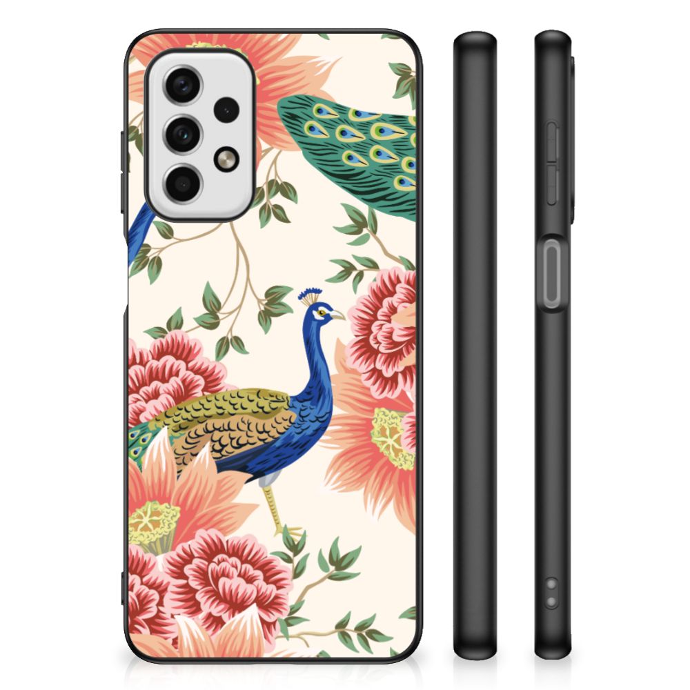 Dierenprint Telefoonhoesje voor Samsung Galaxy A23 Pink Peacock B2C Telecom