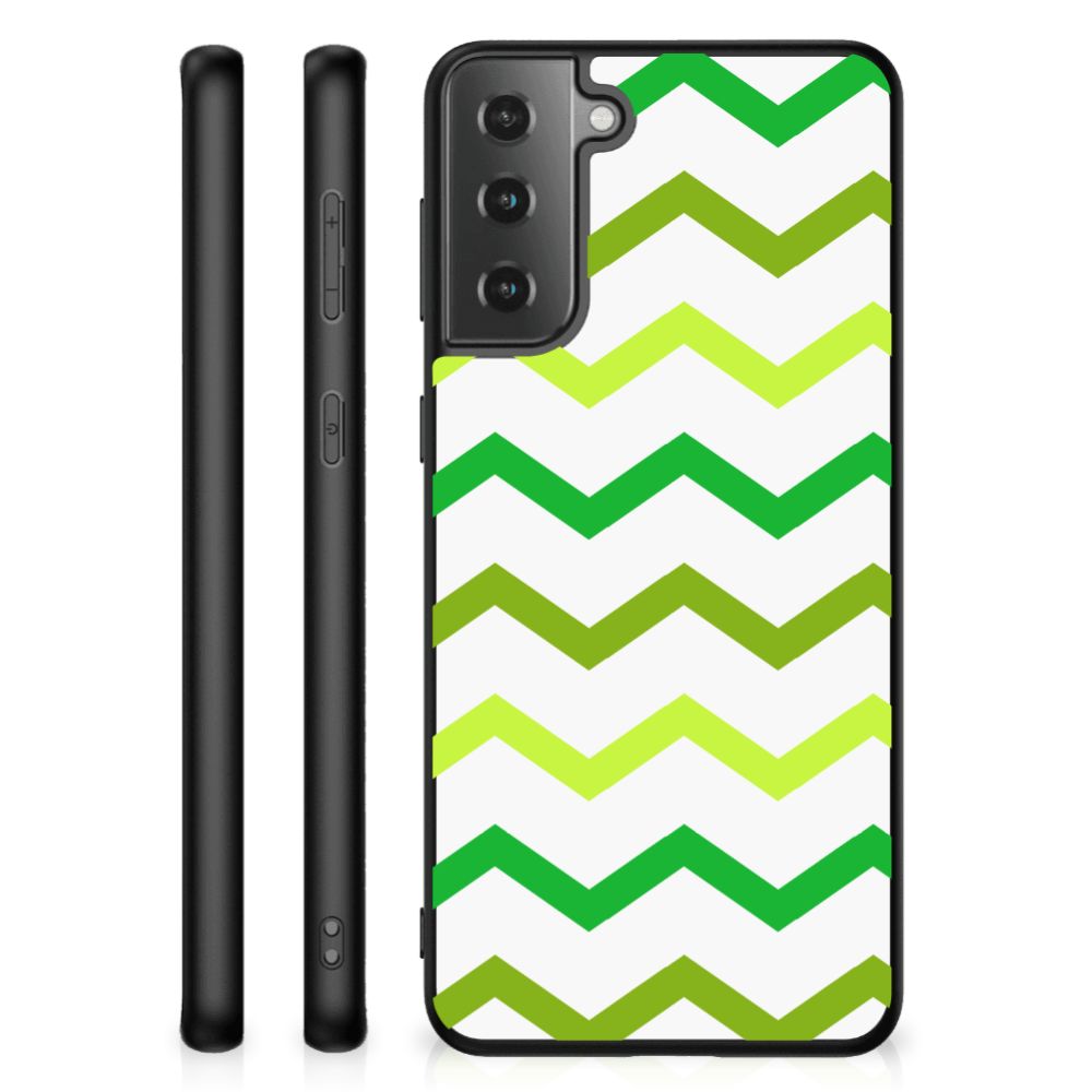 Samsung Galaxy S21 Plus Back Case Zigzag Groen B2C Telecom