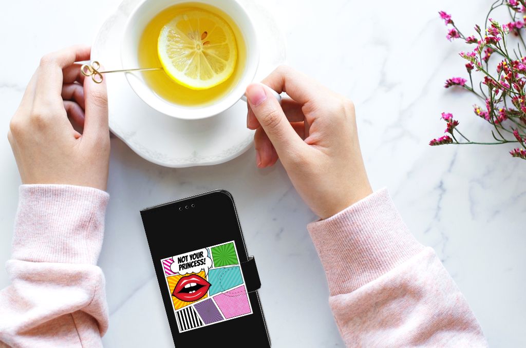 Samsung Galaxy S7 Edge Wallet Case met Pasjes Popart Princess