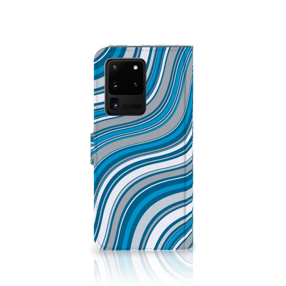 Samsung Galaxy S20 Ultra Telefoon Hoesje Waves Blue