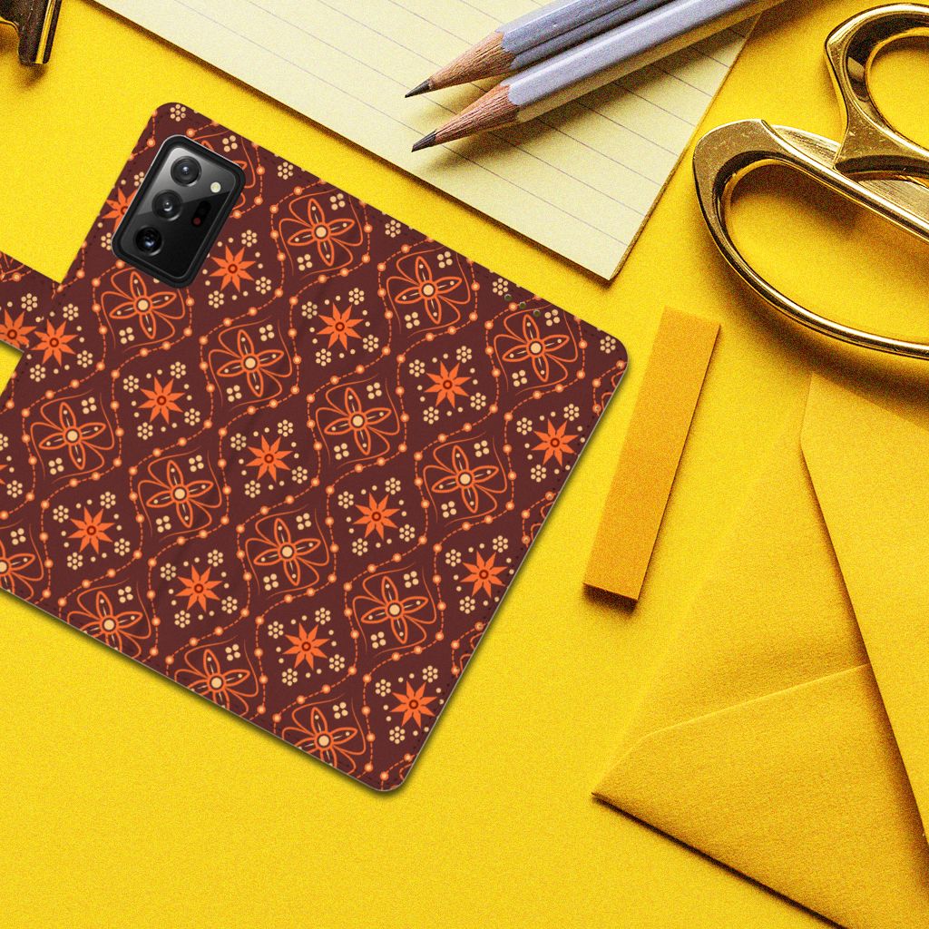 Samsung Galaxy Note20 Ultra Telefoon Hoesje Batik Brown