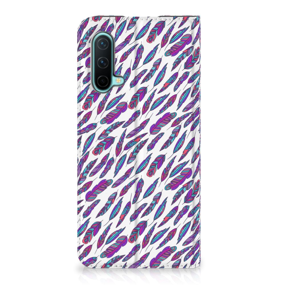 OnePlus Nord CE 5G Hoesje met Magneet Feathers Color - B2C Telecom