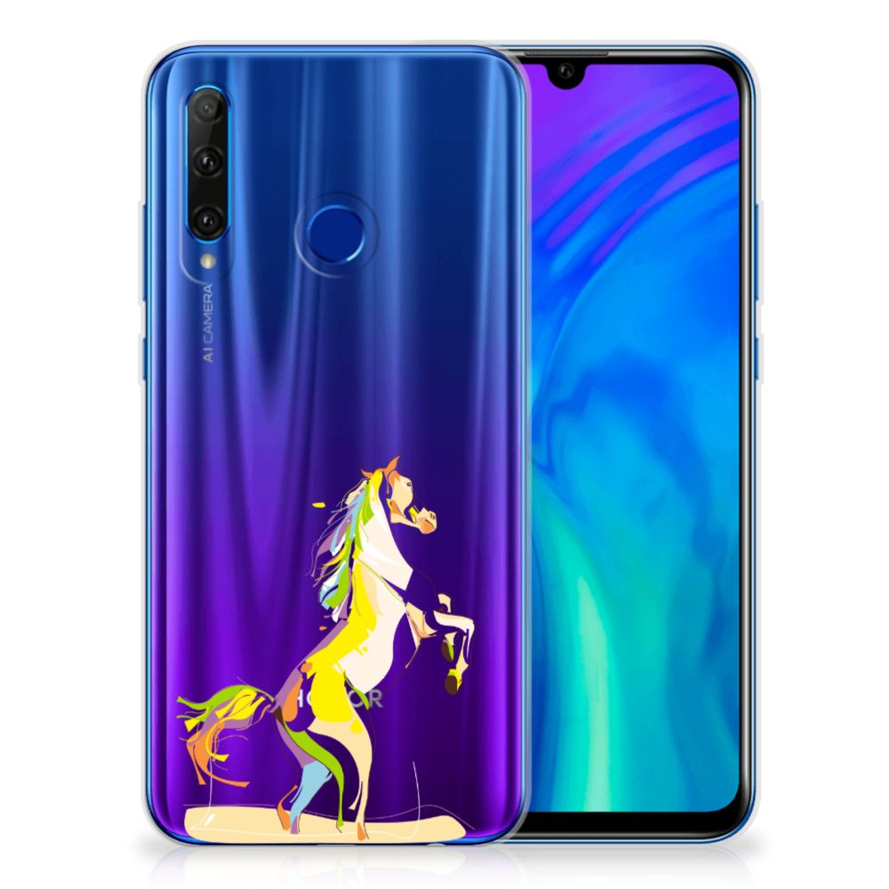 Honor 20 Lite Telefoonhoesje met Naam Horse Color