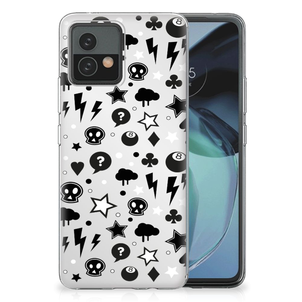 Silicone Back Case Motorola Moto G72 Silver Punk B2C Telecom
