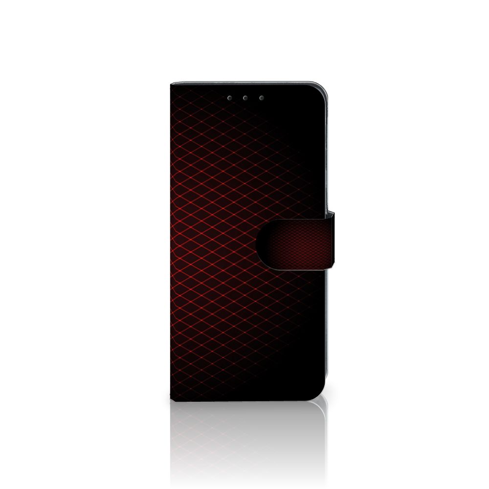 Alcatel 1S 2020 Telefoon Hoesje Geruit Rood