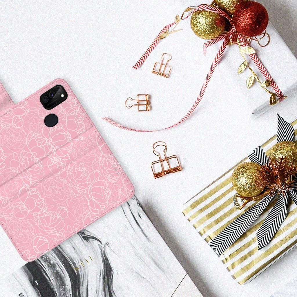 Samsung Galaxy M21 | M30s Hoesje White Flowers