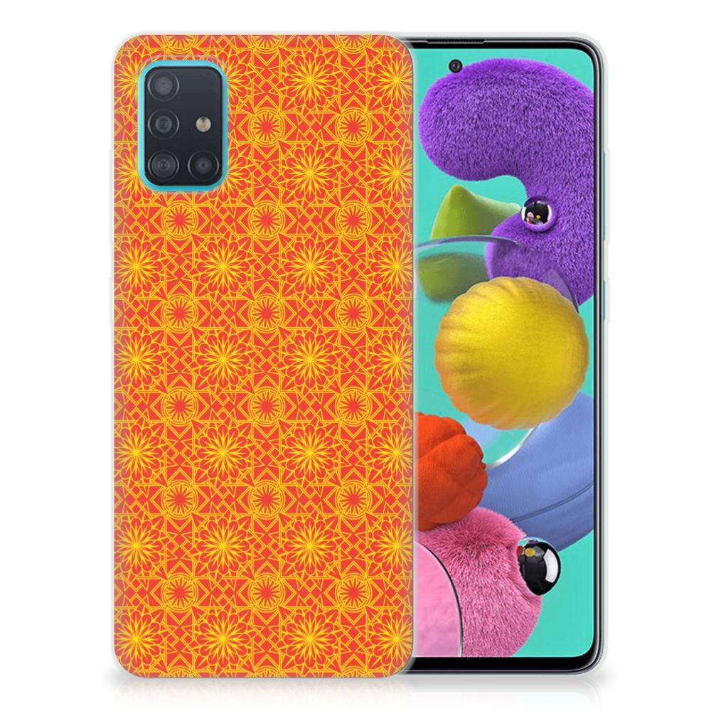 Samsung Galaxy A51 TPU bumper Batik Oranje